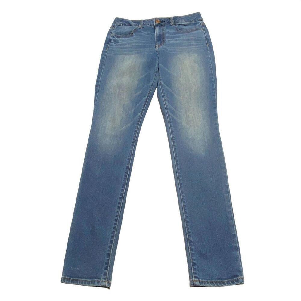 American Eagle relaxed fit tapered leg high rise Women's size 4 blue jegging - Picture 1 of 5